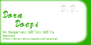 dora doczi business card
